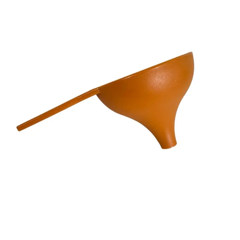 Vintage Retro Tupperware 1970s Harvest‎ Orange Plastic Handled Funnel 3.75